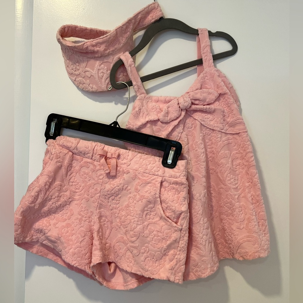 Janie and Jack Terry Floral Jacquard set (3 piece) Girls Size 8